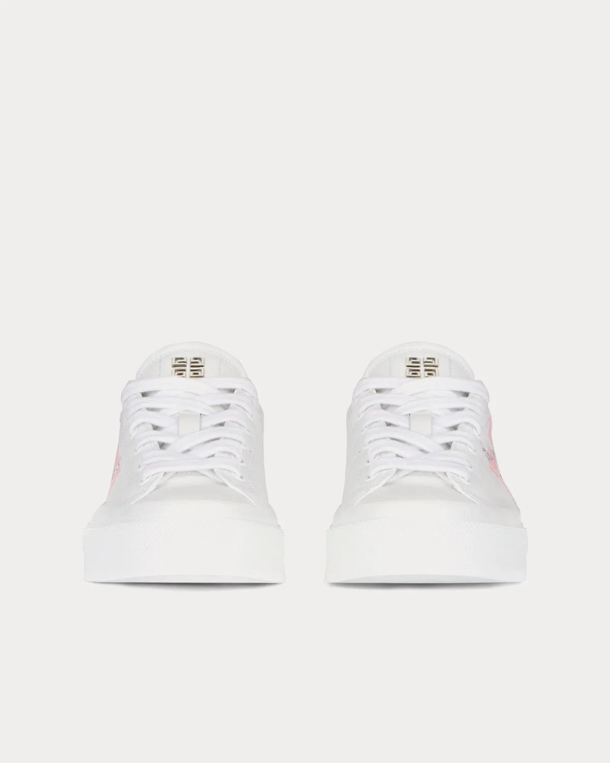 101 Dalmatians City Sport Leather White / Pink Low Top Sneakers