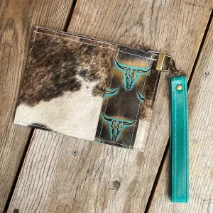 170 Make-up bag - Tricolor w/ Patina Skulls