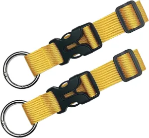 2Pcs Portable Luggage Straps with Adjustable Buckle Lightweight Travel Suitcase Belts for Securely Connecting Bags Durable Double Design for Travel and Outdoor