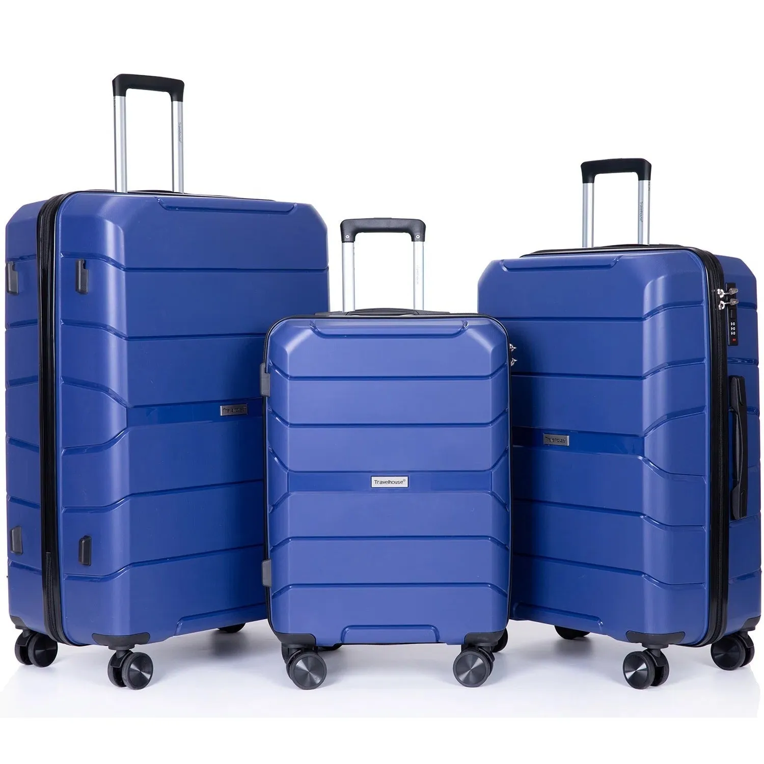 3-Pack: Lightweight Suitcases with TSA Lock