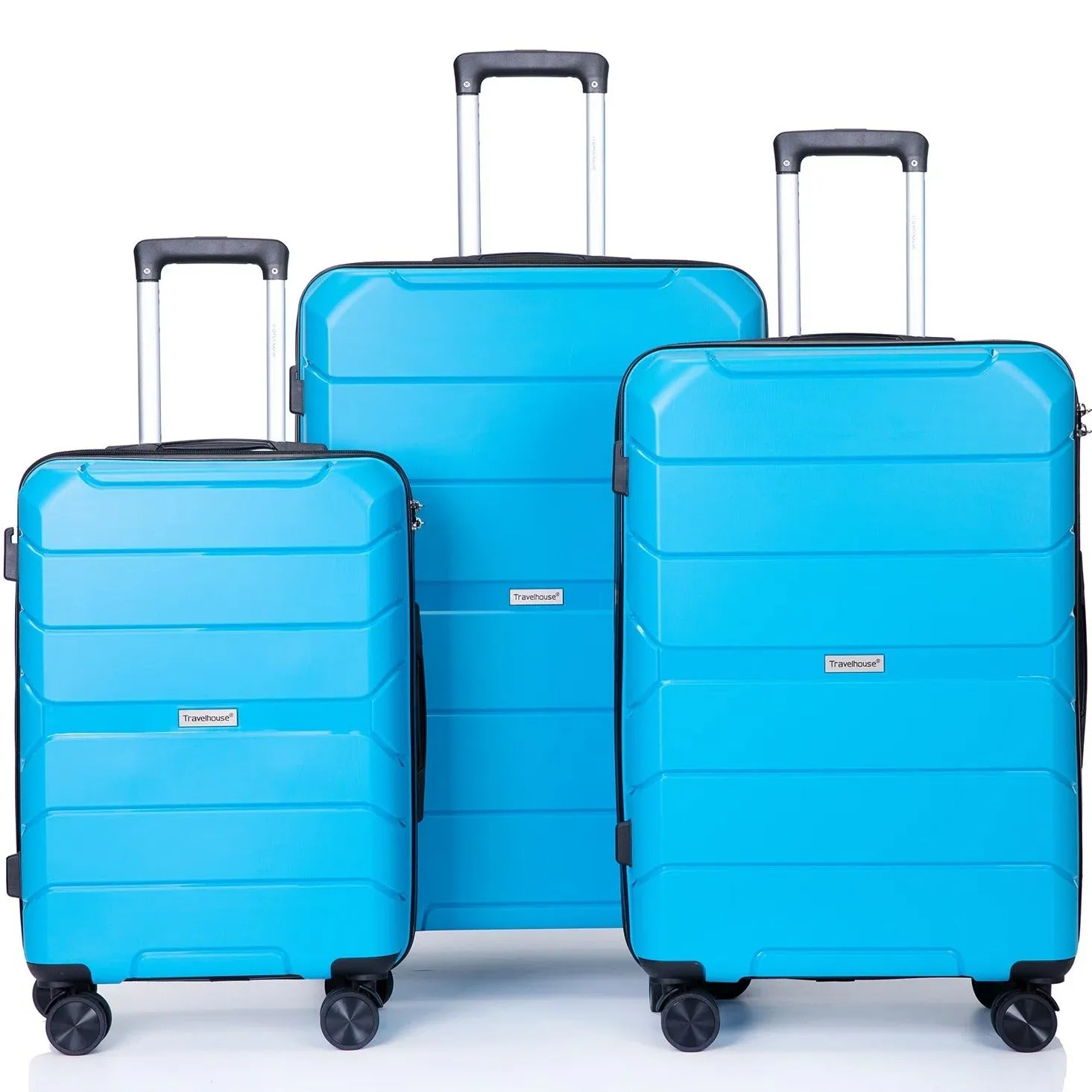 3-Pack: Lightweight Suitcases with TSA Lock