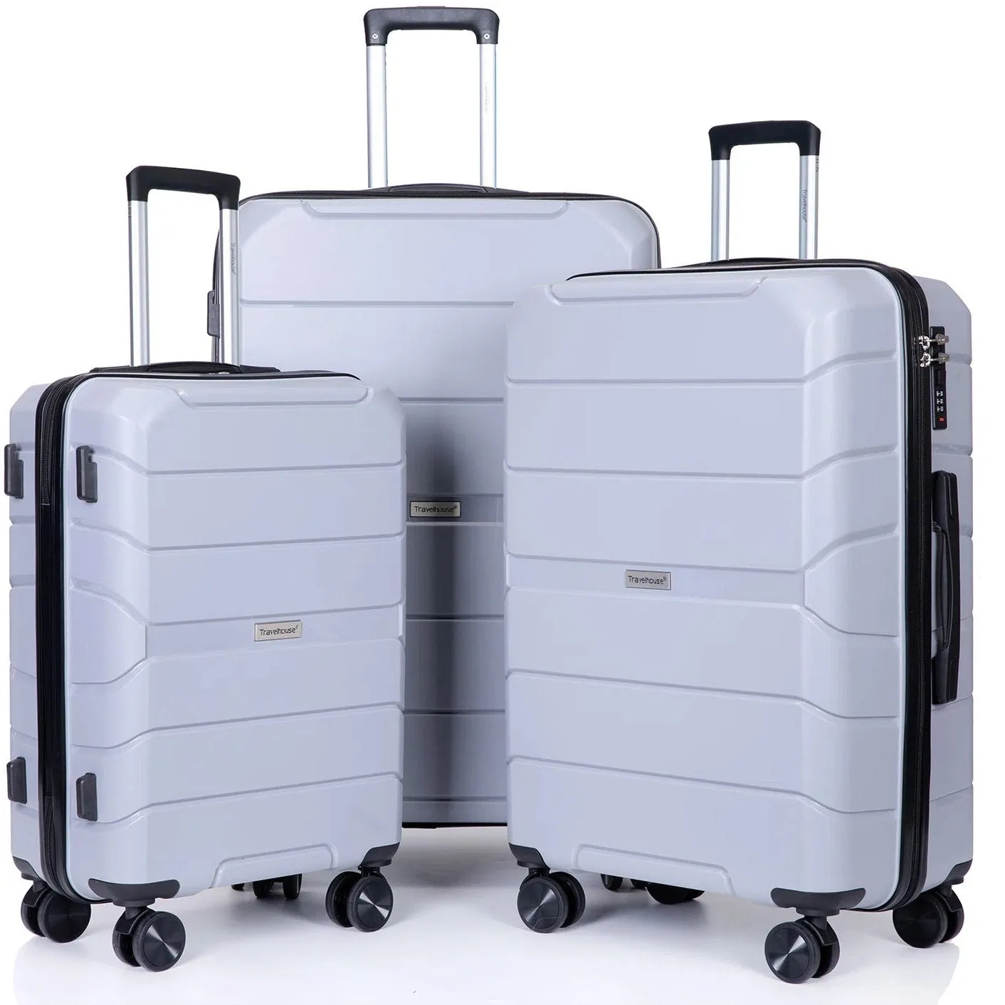 3-Pack: Lightweight Suitcases with TSA Lock