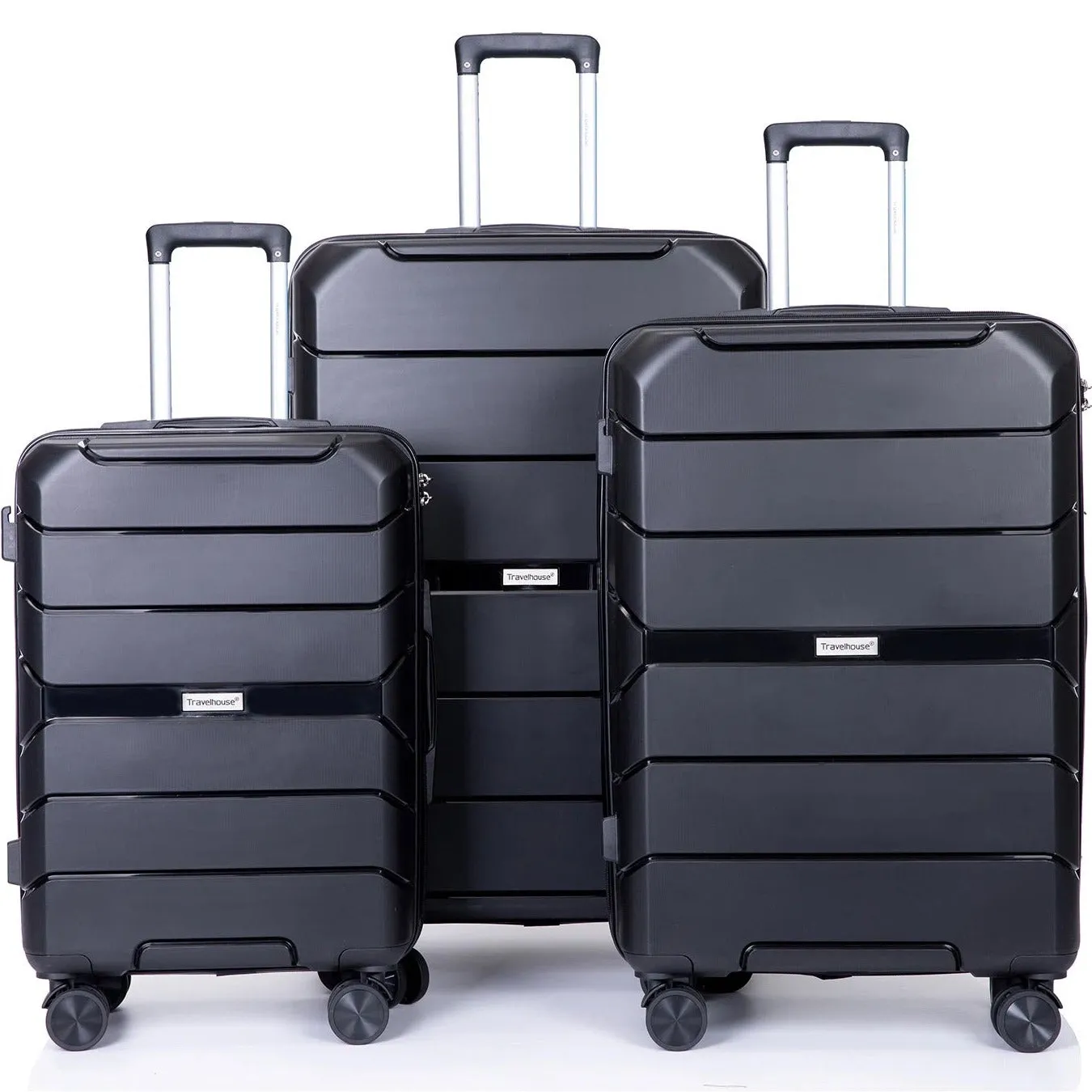3-Pack: Lightweight Suitcases with TSA Lock