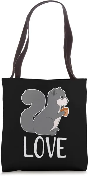 Adorable Squirrel Design Cute Acorn Tote Bag