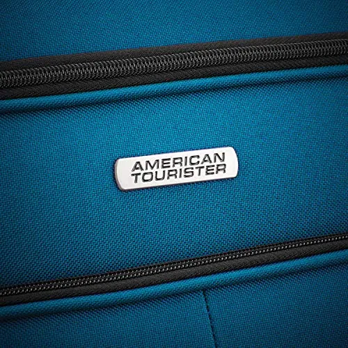 American Tourister Pop Max Softside Luggage with Spinner Wheels, Teal, 3-Piece Set