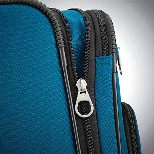 American Tourister Pop Max Softside Luggage with Spinner Wheels, Teal, 3-Piece Set