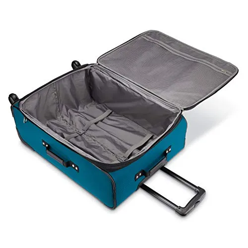 American Tourister Pop Max Softside Luggage with Spinner Wheels, Teal, 3-Piece Set