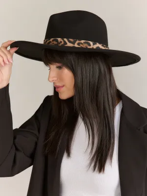 Animal Print Belted Hat