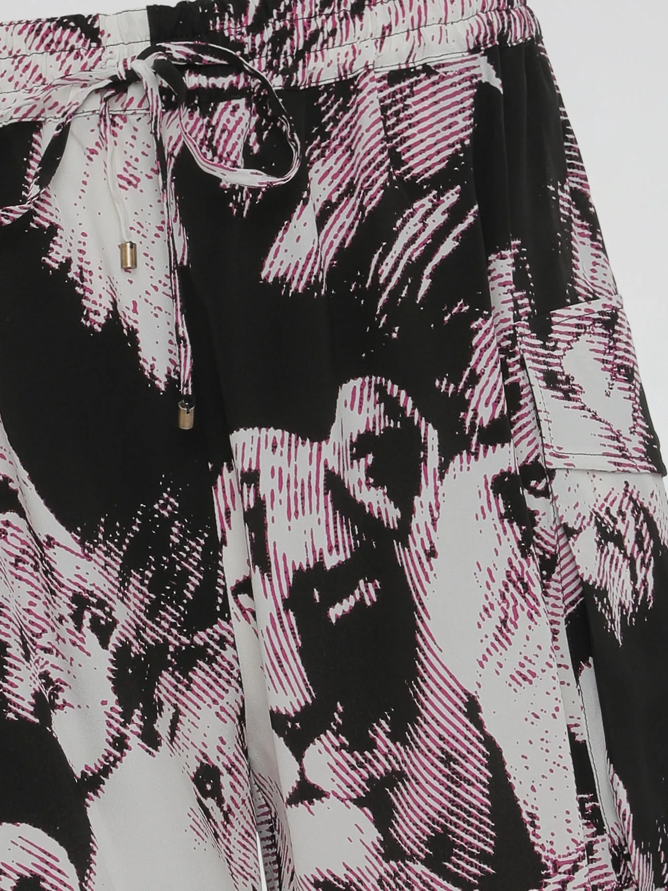 Animal Print Drawstring Shorts