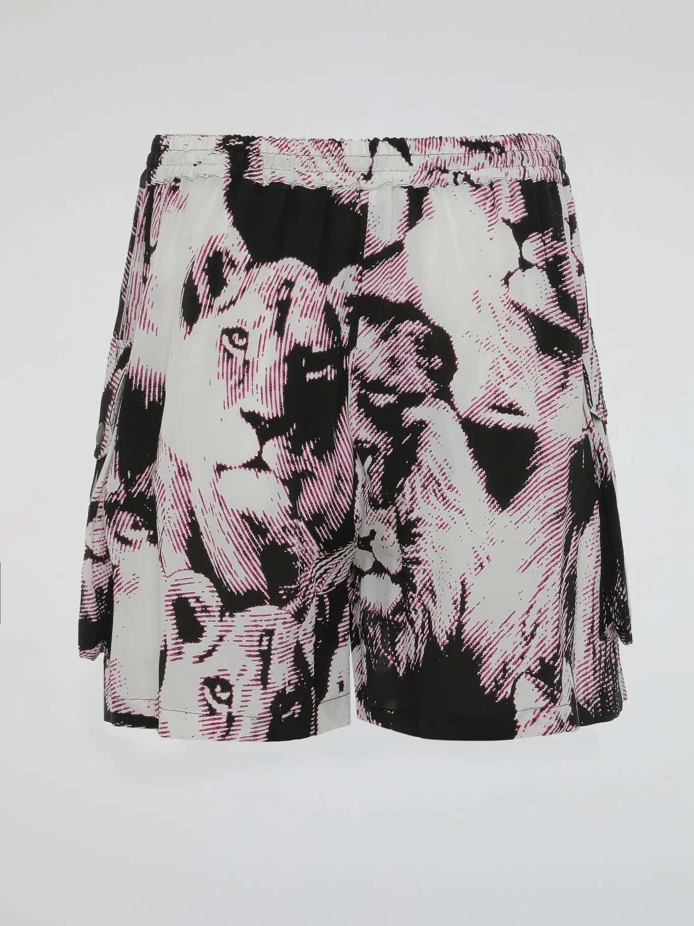 Animal Print Drawstring Shorts