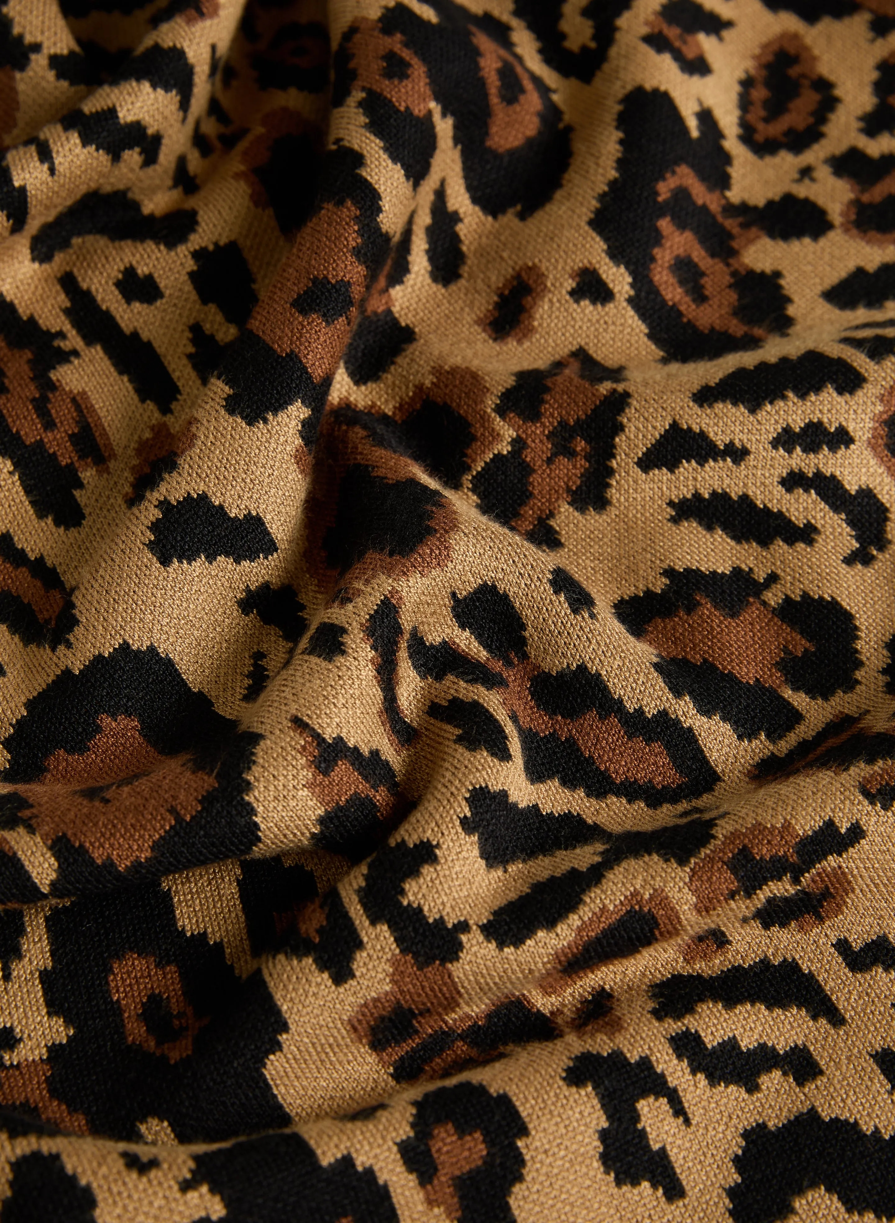 Animal Print Pull-Over Sweater