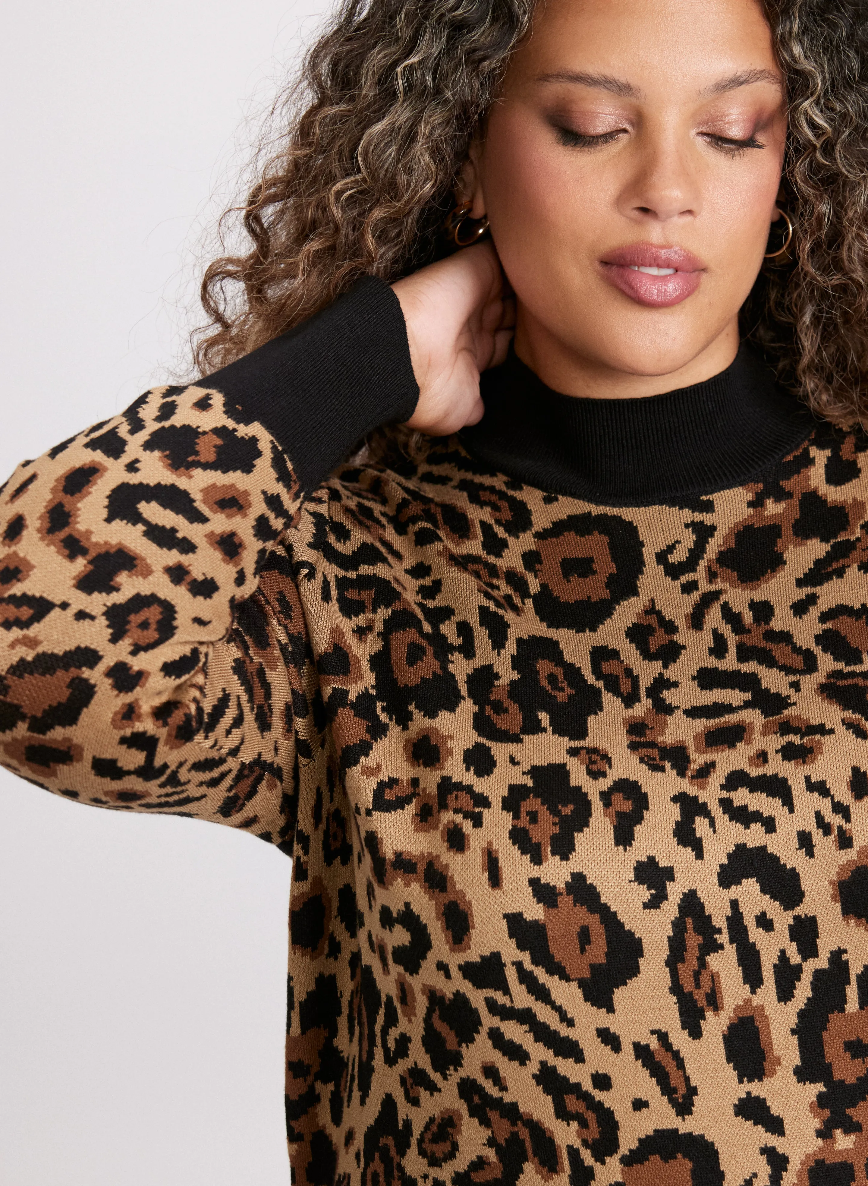 Animal Print Pull-Over Sweater