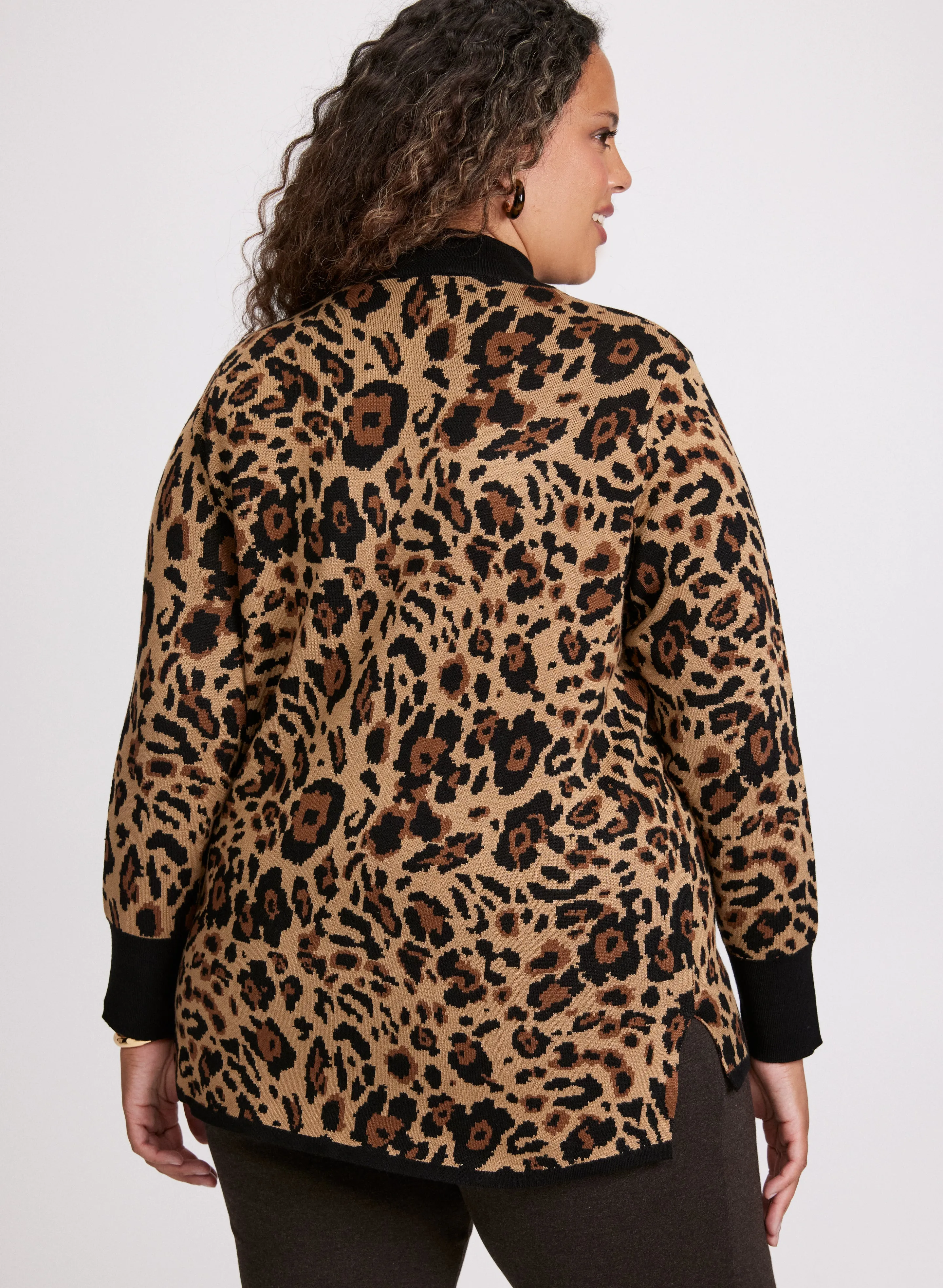Animal Print Pull-Over Sweater