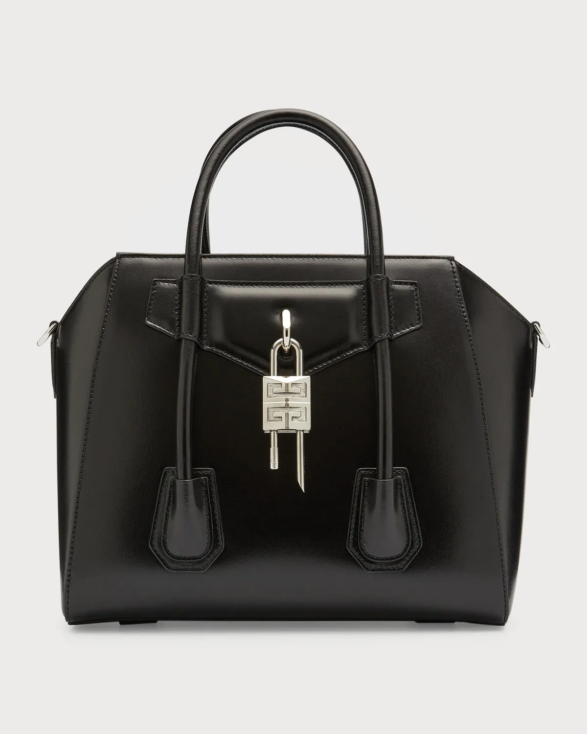 Antigona Lock Small Top Handle Bag in Box Leather
