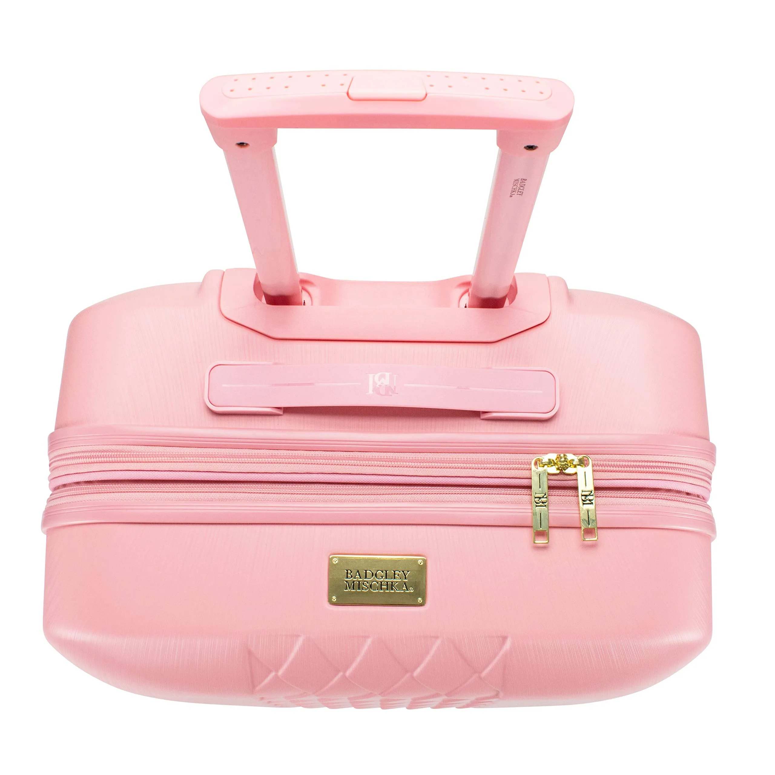 Badgley Mischka Diamond Hard Expandable Spinner Luggage Set (2 Piece) (Pink, 20"/24")