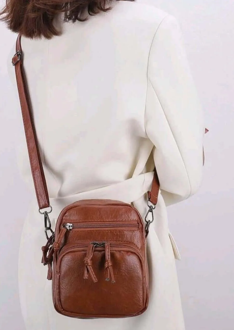Bag - Crossbody - brown leather 1