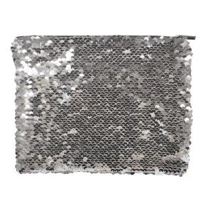 Bags - Sequin Handbag/ Cosmetic/Purse - 15cm x 20cm - SILVER