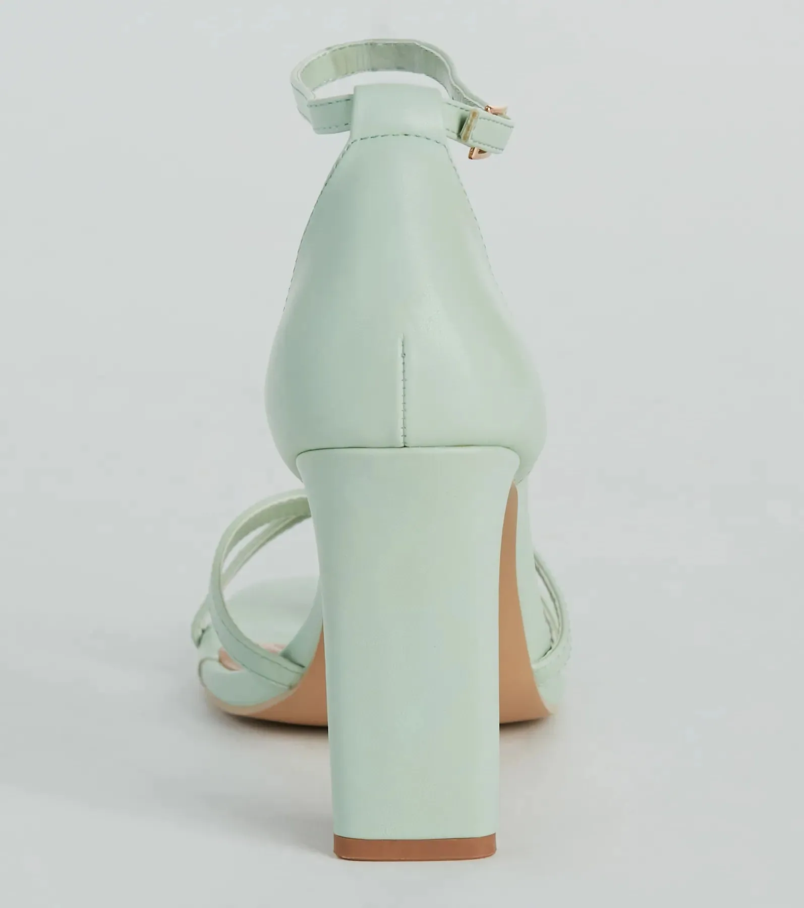 Being Pretty Strappy Faux Leather Block Heels
