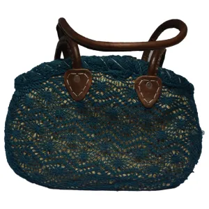 Biyadina Store Shoulder Bag Purse - Green Brown - Stylish & Functional Travel Accessory - Premium Calfskin Leather & Kilim - Multiple Compartments