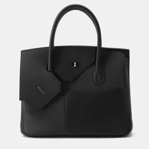 Black Togo Leather Swift Leather Birkin Bag Size 30