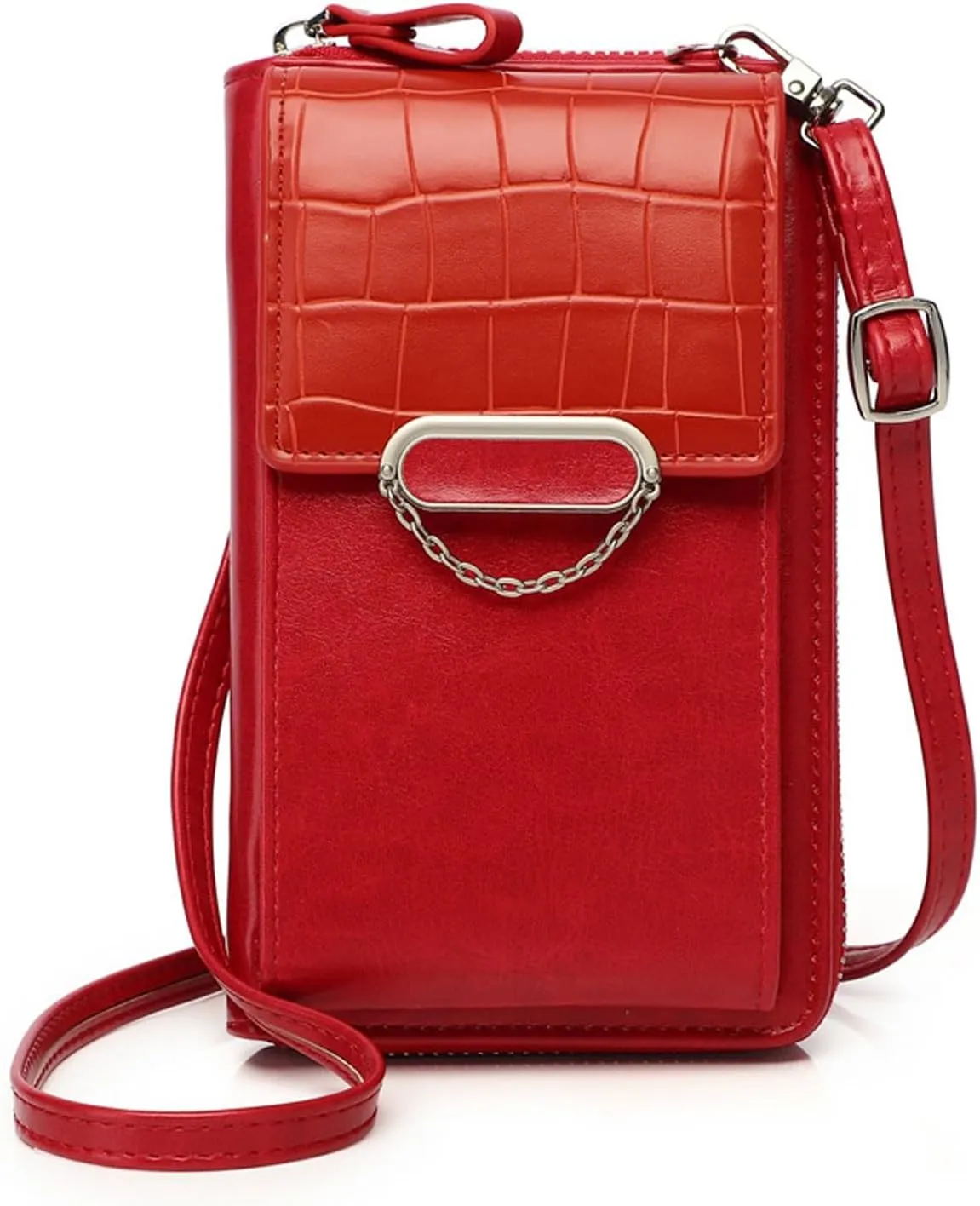 Blostirno Women PU Leather Small Crossbady Bags Mini Cell Phone Purse Travel Pouch Shoulder Bag with Credit Card Slots
