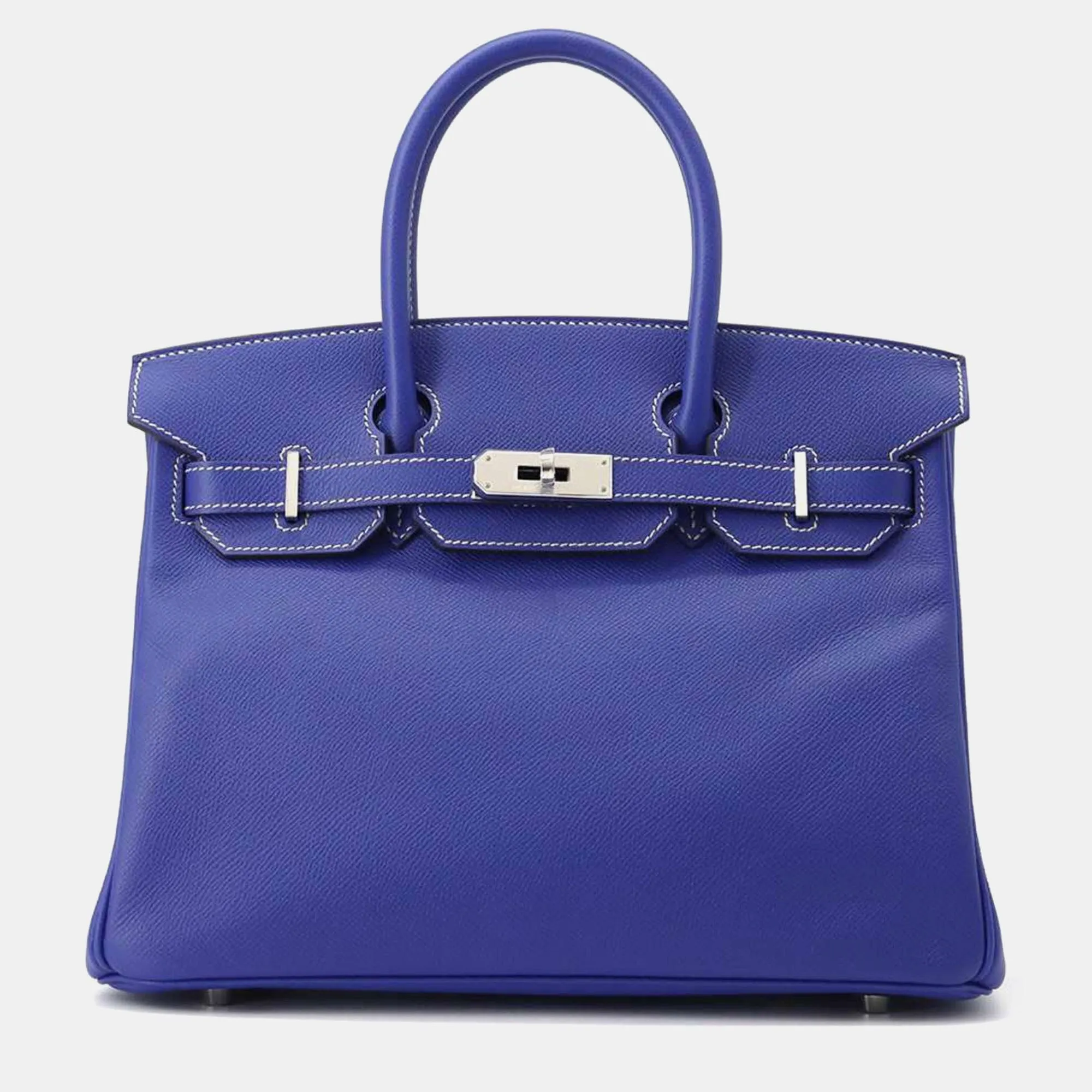 Blue Electric Epsom Leather Birkin 30 Tote Bag