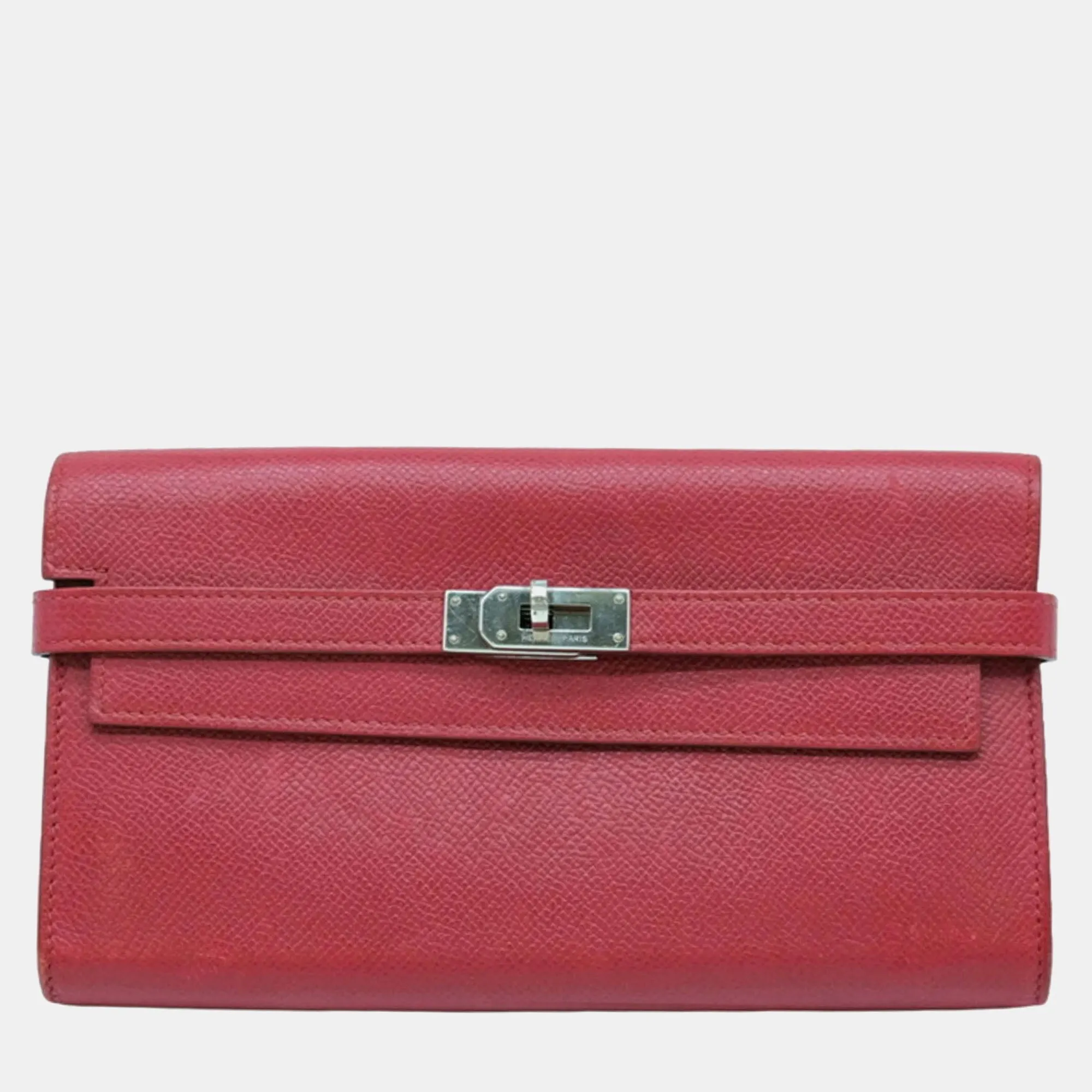 Bordeaux Epsom Leather Long Kelly Wallet