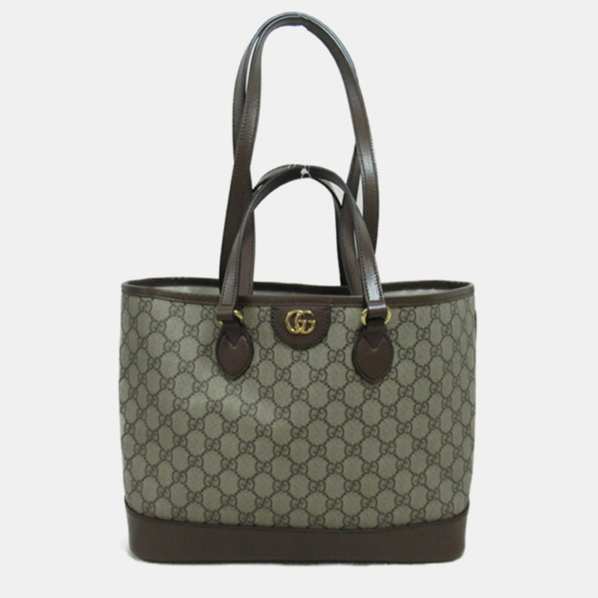 Brown Canvas GG Canvas Tote Bag
