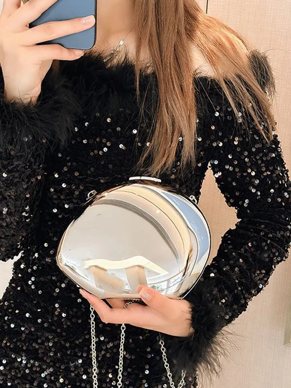 Chains Geometric Shiny Crossbody Bags Bags Accessories Bags
