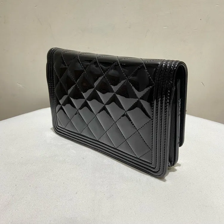 Chanel Patent Leather Black WOC Crossbody Bag