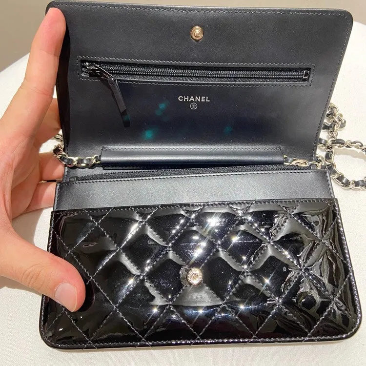 Chanel Patent Leather Black WOC Crossbody Bag