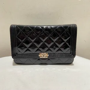 Chanel Patent Leather Black WOC Crossbody Bag