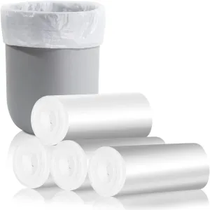 Charmount Small Trash Bags - 180 (Counts) 4 Gallon Garbage Bags for Bathroom, Kitchen, Office and Bedroom, 4 Gallon Unscented White Trash Bag 