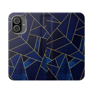 Chic Abstract Geometry Flip Cover Phone Case