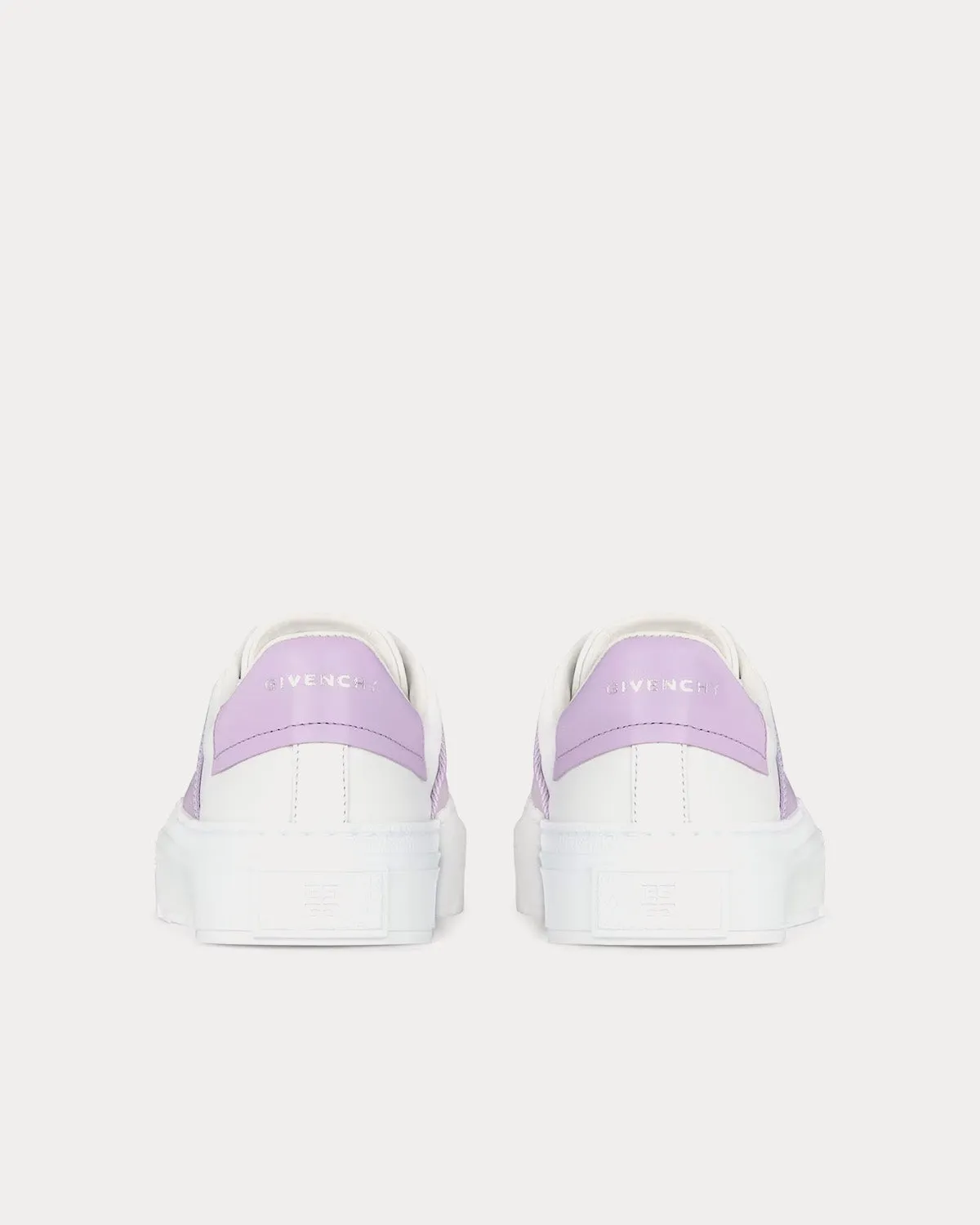 City Sport Double Webbing Strap Leather White / Lilac Slip On Sneakers