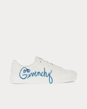 City Sport Print Leather White Low Top Sneakers