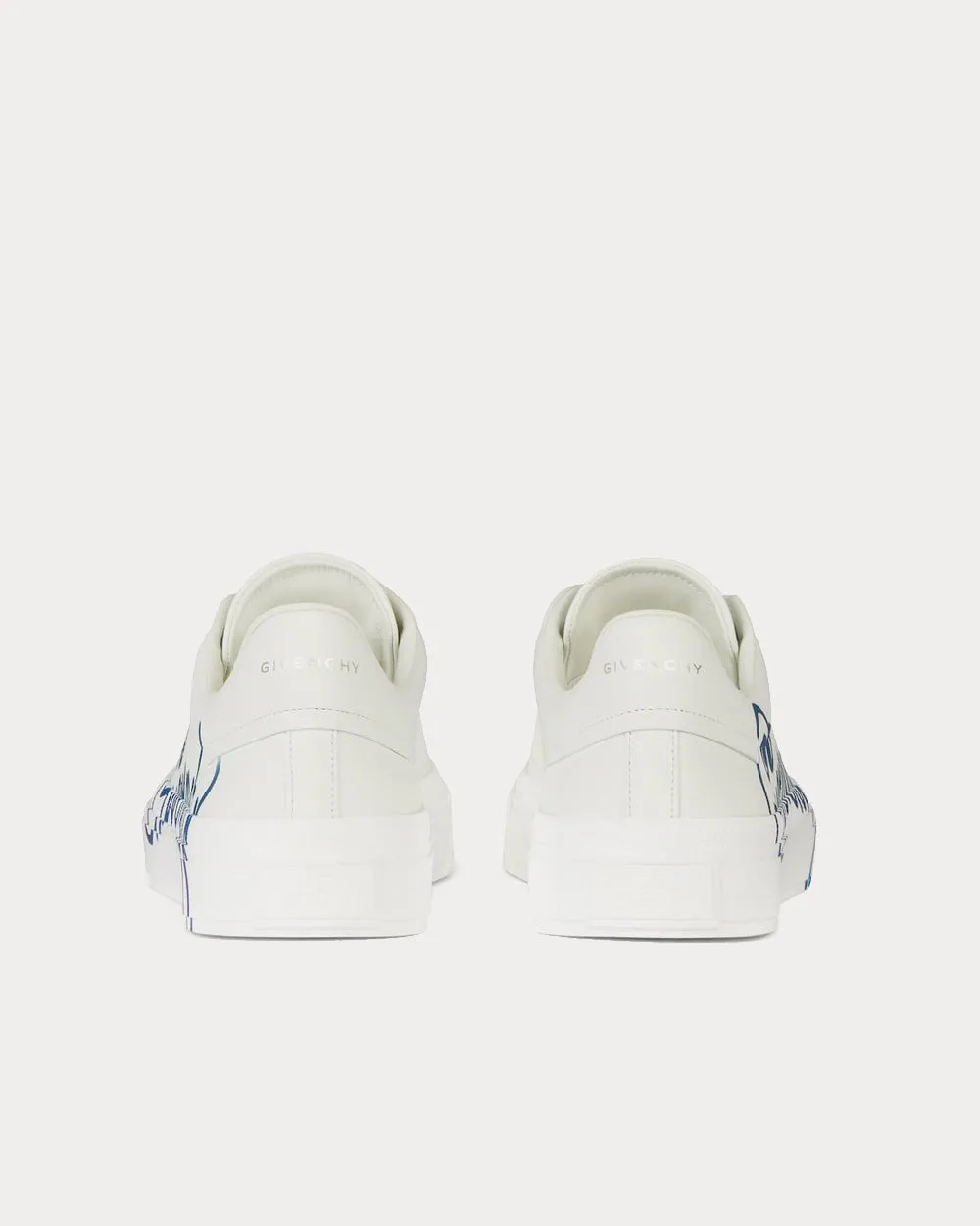 City Sport Print Leather White Low Top Sneakers