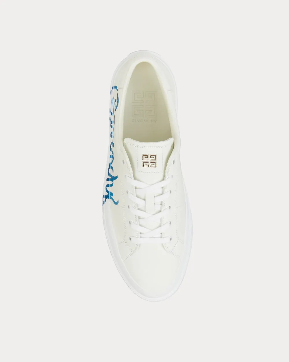 City Sport Print Leather White Low Top Sneakers