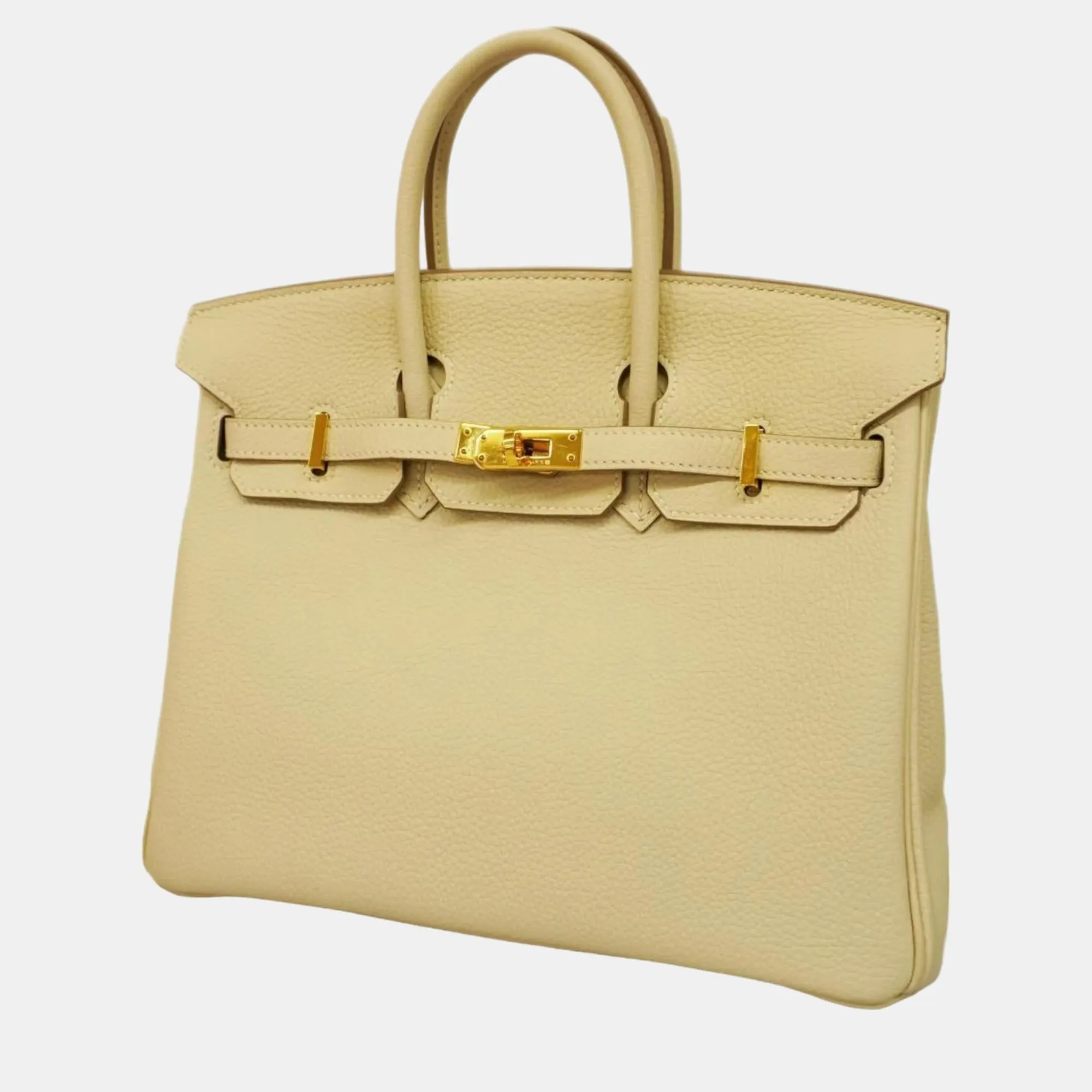 Cream Togo Leather Birkin 25 Tote Bag