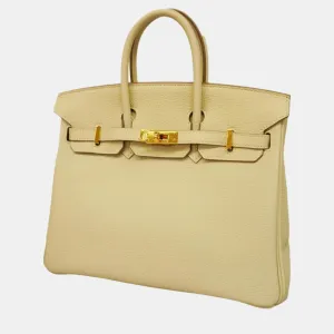 Cream Togo Leather Birkin 25 Tote Bag