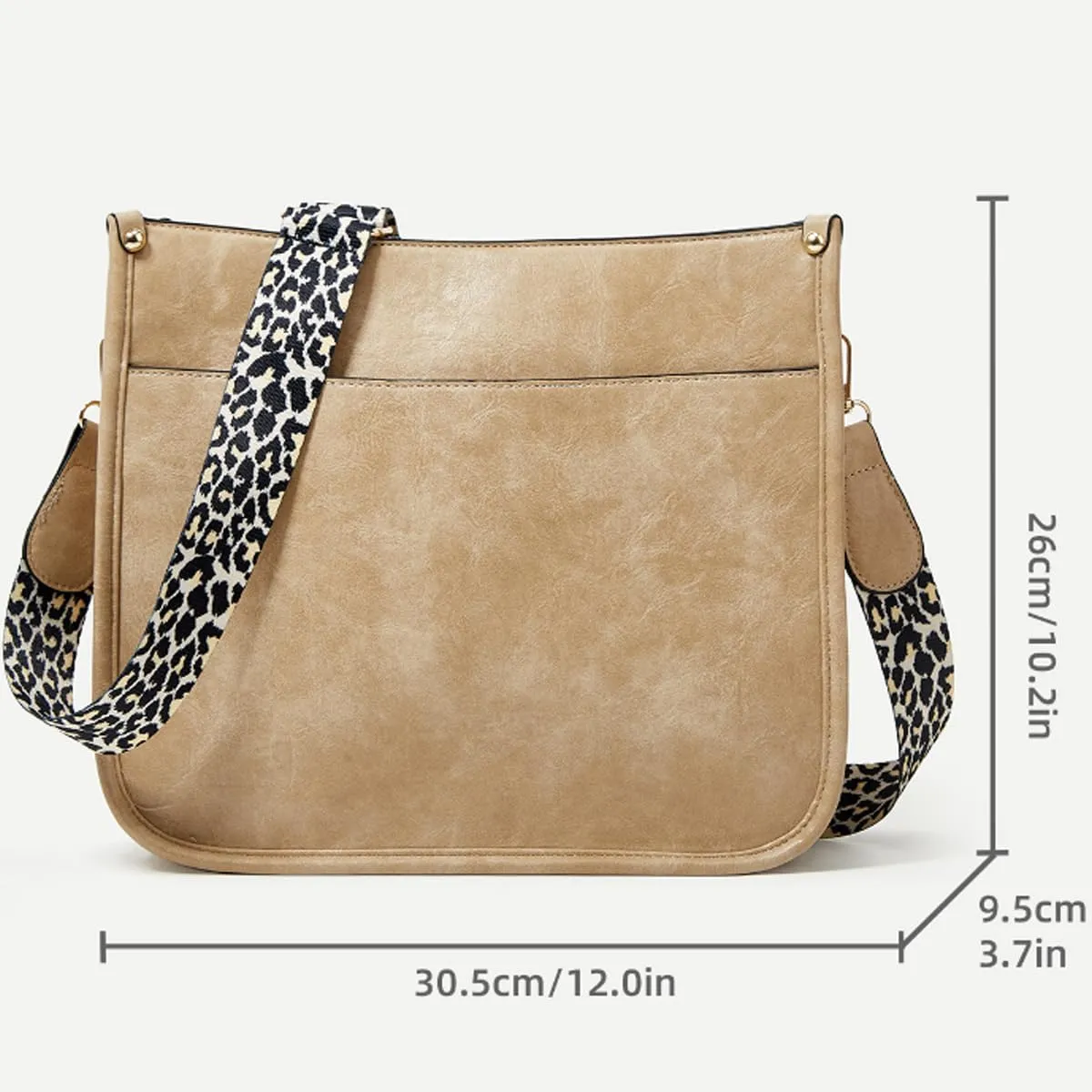 Crossbody Bags for Women Designer Leather Hobo Handbags With 2 Adjustable Leopard Guitar Strap Shoulder Bucket Bags