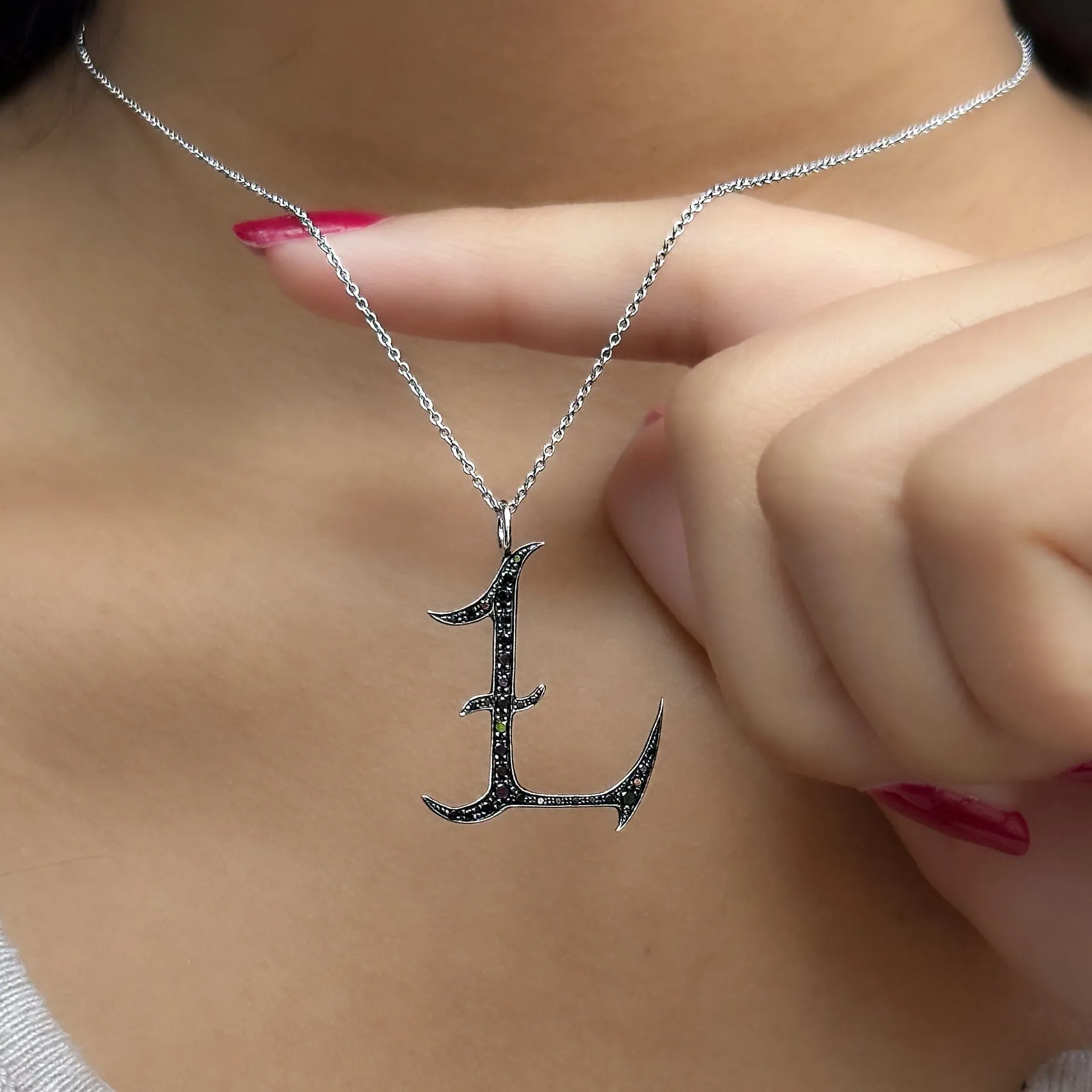 Diamond Initial L Pendant