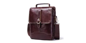 Discovery X Messenger Coffee Leather Travel Bag