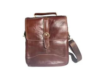 Discovery X Messenger Dark Brown Leather Travel Bag