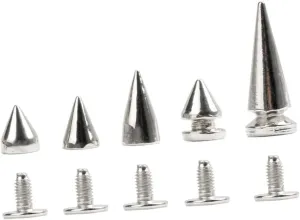ERINGOGO 20Pcs Cone Spike Studs Rivets Fasteners for Leather Crafts Shoes Bags Belts Jackets Punk Style Nail Decoration