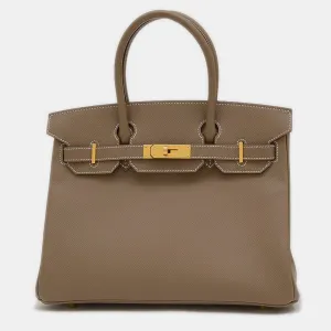 Etoupe Epson Birkin 30 Handbag