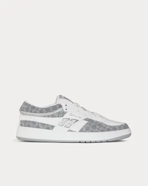 G Move Mixed Leathers & Denim Monogram 72 Grey / White Low Top Sneakers