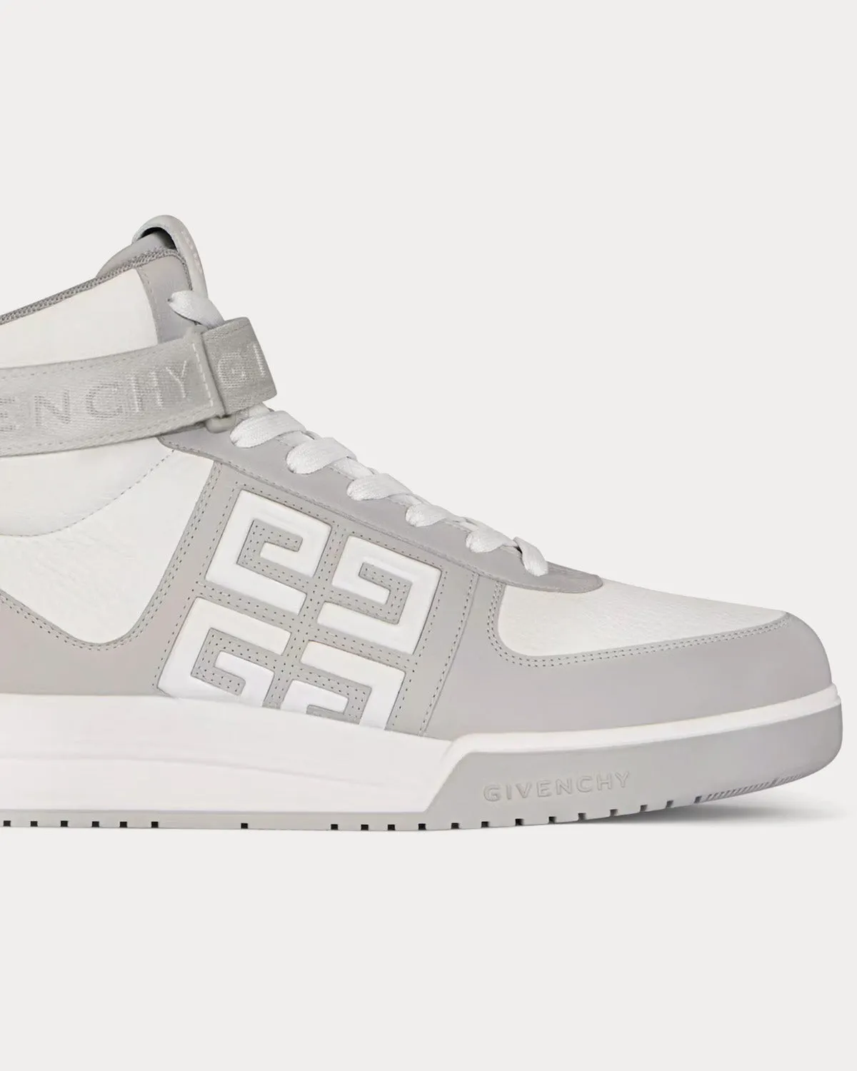 G4 Leather Grey / White High Top Sneakers