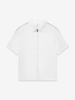 Givenchy Boys Zip Front Shirt in White