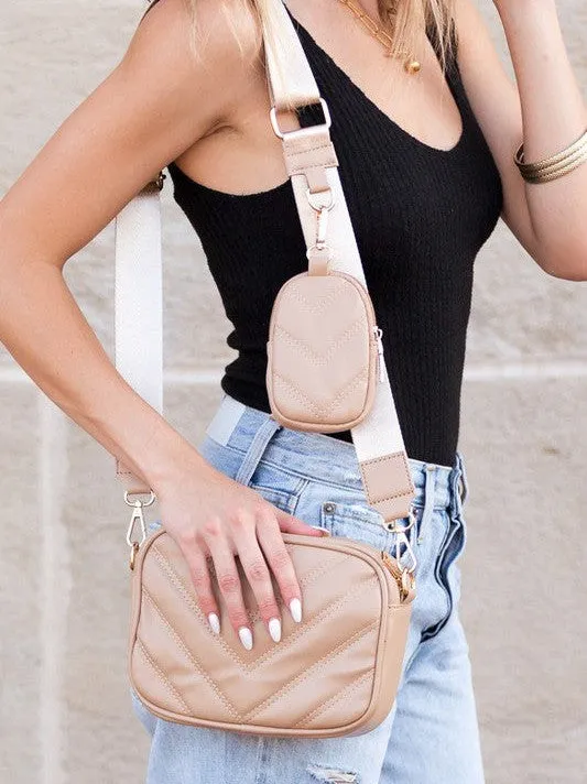 Happy Bag, Happy Soul Quilted Crossbody with Mini Coin Purse